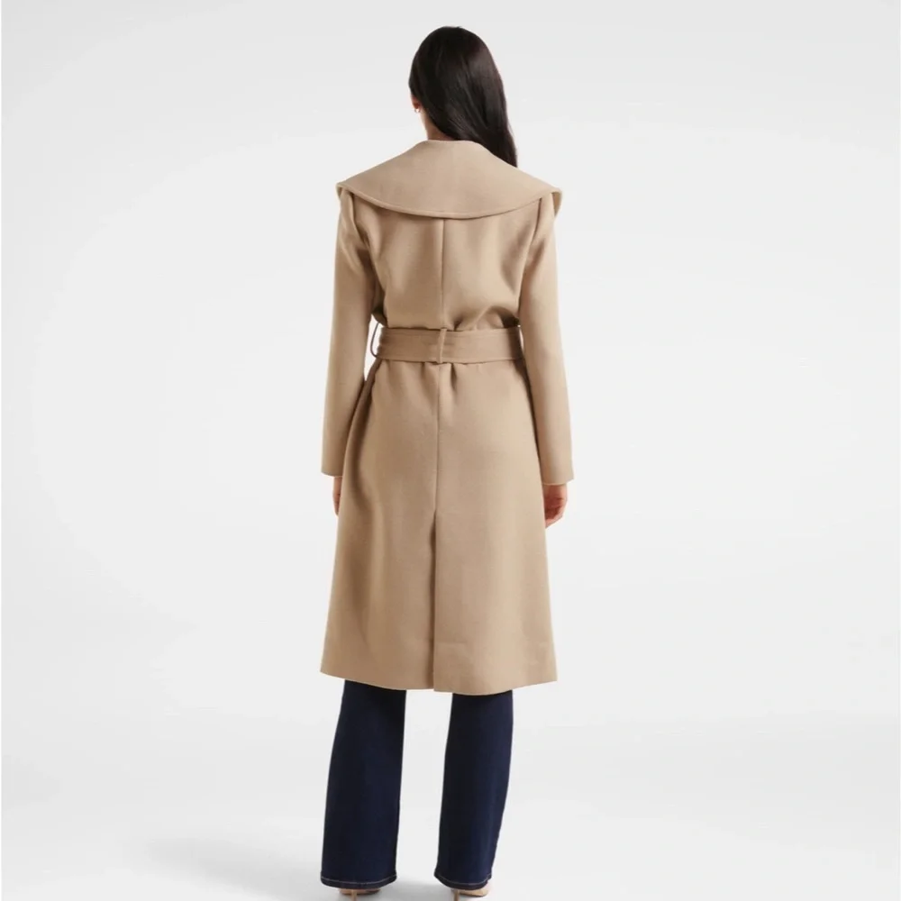EVER NEW Sz 12P Amy Shawl Collar Wrap Coat Luxury Wool Blend Lined NEW WITH TAG - Picture 3 of 16